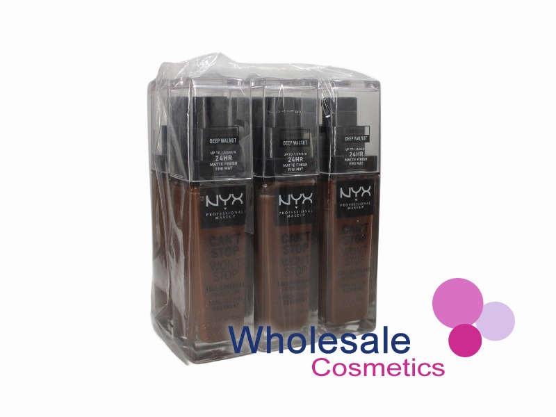 2 x NYX Professional Can't Stop Won't Stop Foundation Full Coverage - 22.7 DEEP WALNUT